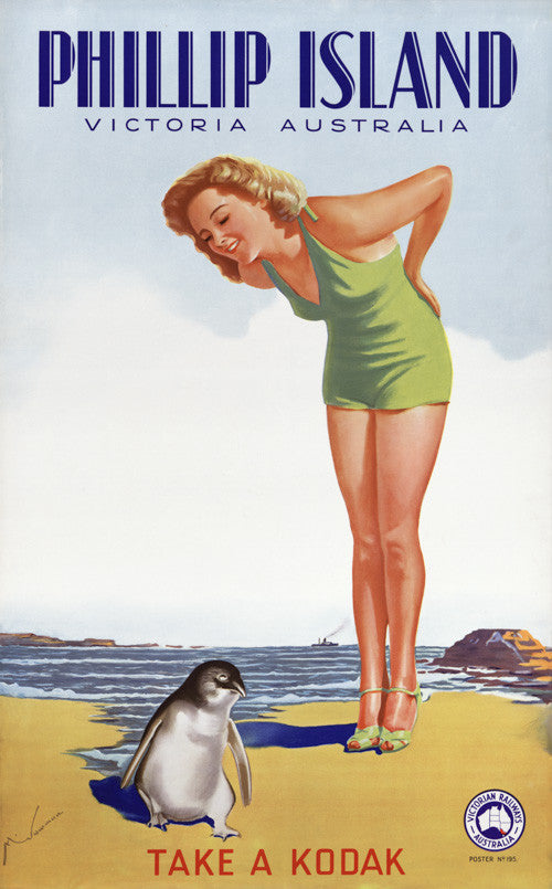 Phillip Island, Australia Travel Poster – Vintagraph Art