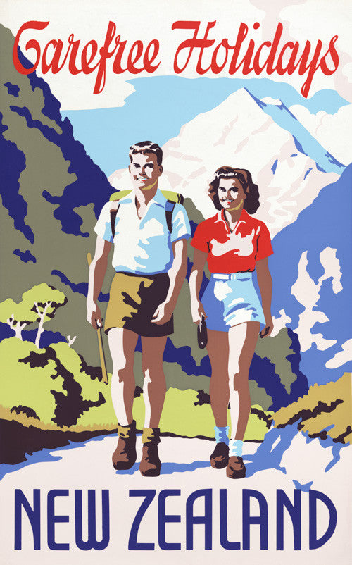 Vintage travel poster ‘New Zealand’ Amazon.com: New Zealand Vintage Travel Poster, Premium Giclee Fine