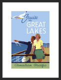 Cruise the Great Lakes framed poster.