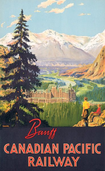 Banff Springs Hotel Vintage Travel Poster