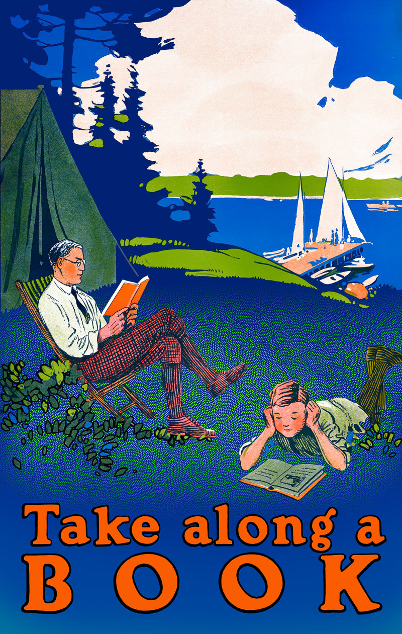Take Along a Book Poster – Vintagraph Art, image size:800x1261