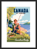 Canada for Fishing framed poster