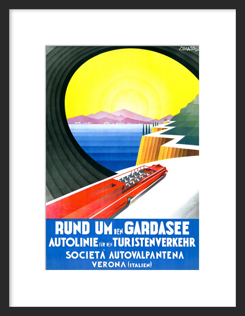 Lake Garda Scenic Drive framed poster