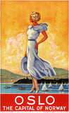 Oslo: The Capital of Norway Vintage Travel Poster