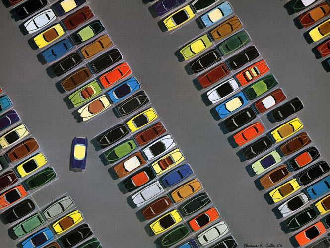 1953 Graphic parking lot print