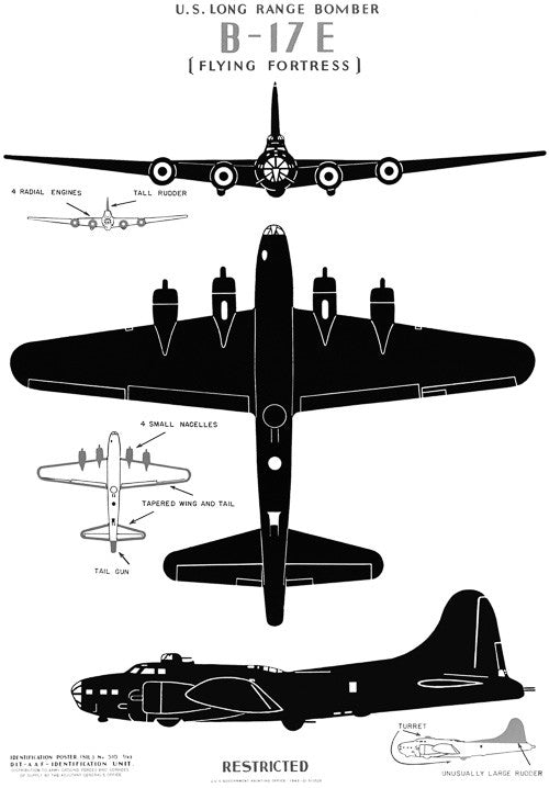 U.S. Long Range Bomber B-17E 