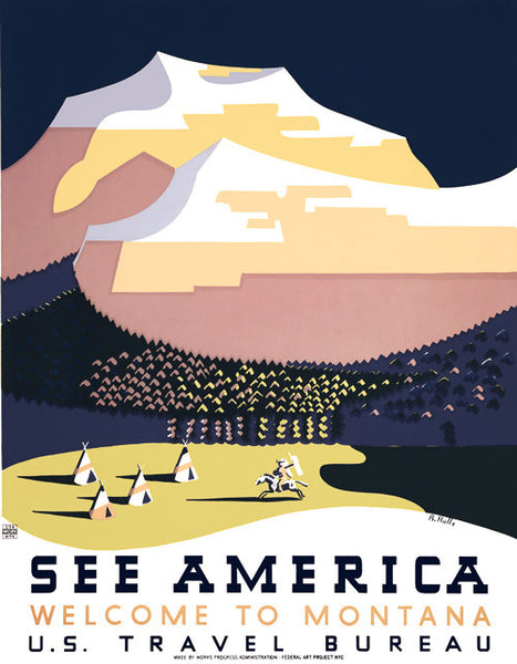 Welcome to Montana National Park poster