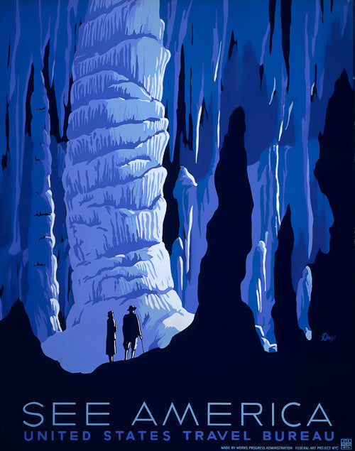 See America posters (Blue Cavern) – Vintagraph Art