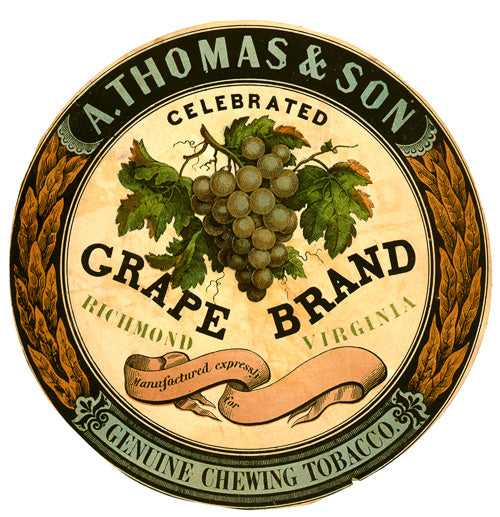 tobacco labels Grape Brand Chewing Tobacco