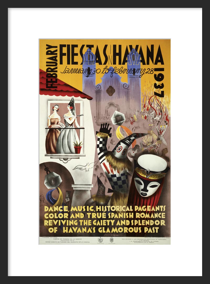 February Fiestas in Havana framed poster