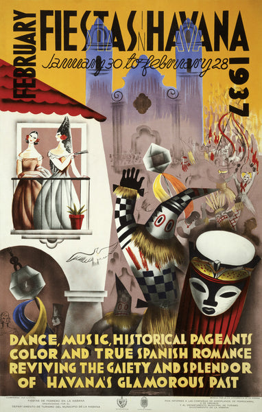 February Fiestas in Havana poster