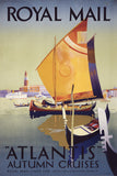 Royal Mail "Atlantis" Autumn Cruises Vintage Travel Poster