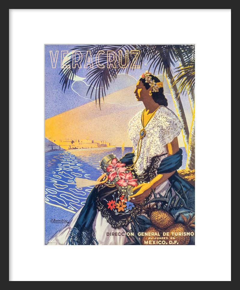 Veracruz, Mexico framed travel poster