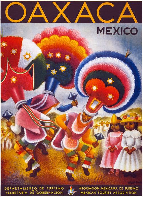 Oaxaca Mexico Vintage Travel Poster – Vintagraph Art