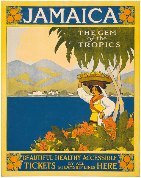 Jamaica: The Gem of the Tropics Vintage Travel Poster – Vintagraph Art