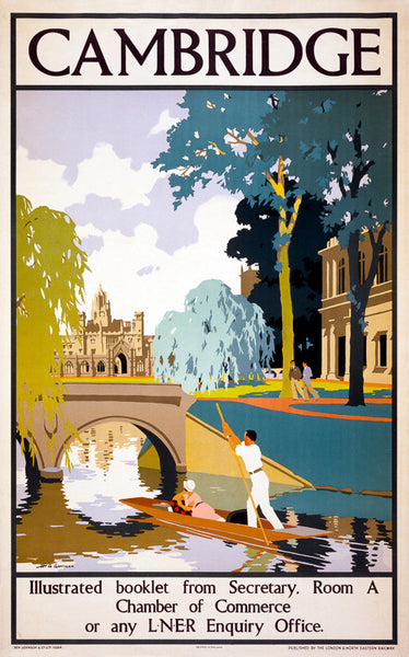 Cambridge Vintage Travel Poster
