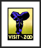 Visit the Zoo Elephant framed poster
