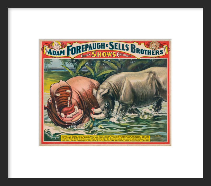 Adam Forepaugh & Sells Brothers armed poster