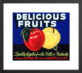 Delicious Fruits Quality Apples Crate Label