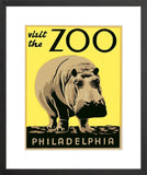 Visit the Zoo: Philadelphia poster black fraame