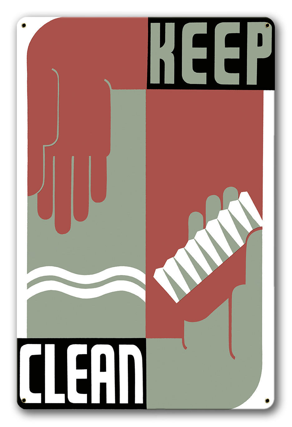 Keep Clean WPA Poster Aluminum