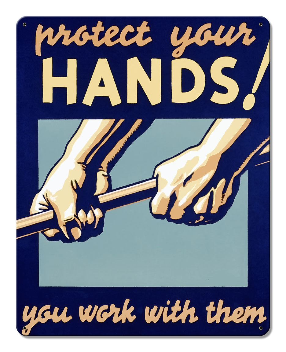 Protect Your Hands poster Aluminum