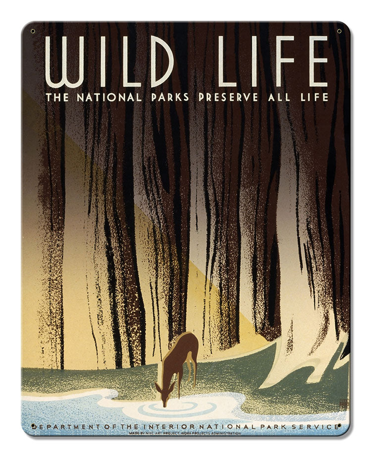 Wild Life: The National Parks Preserve All Life poster Aluminum