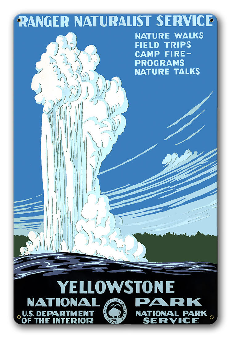 Yellowstone National Park Poster, 1938 Aluminum