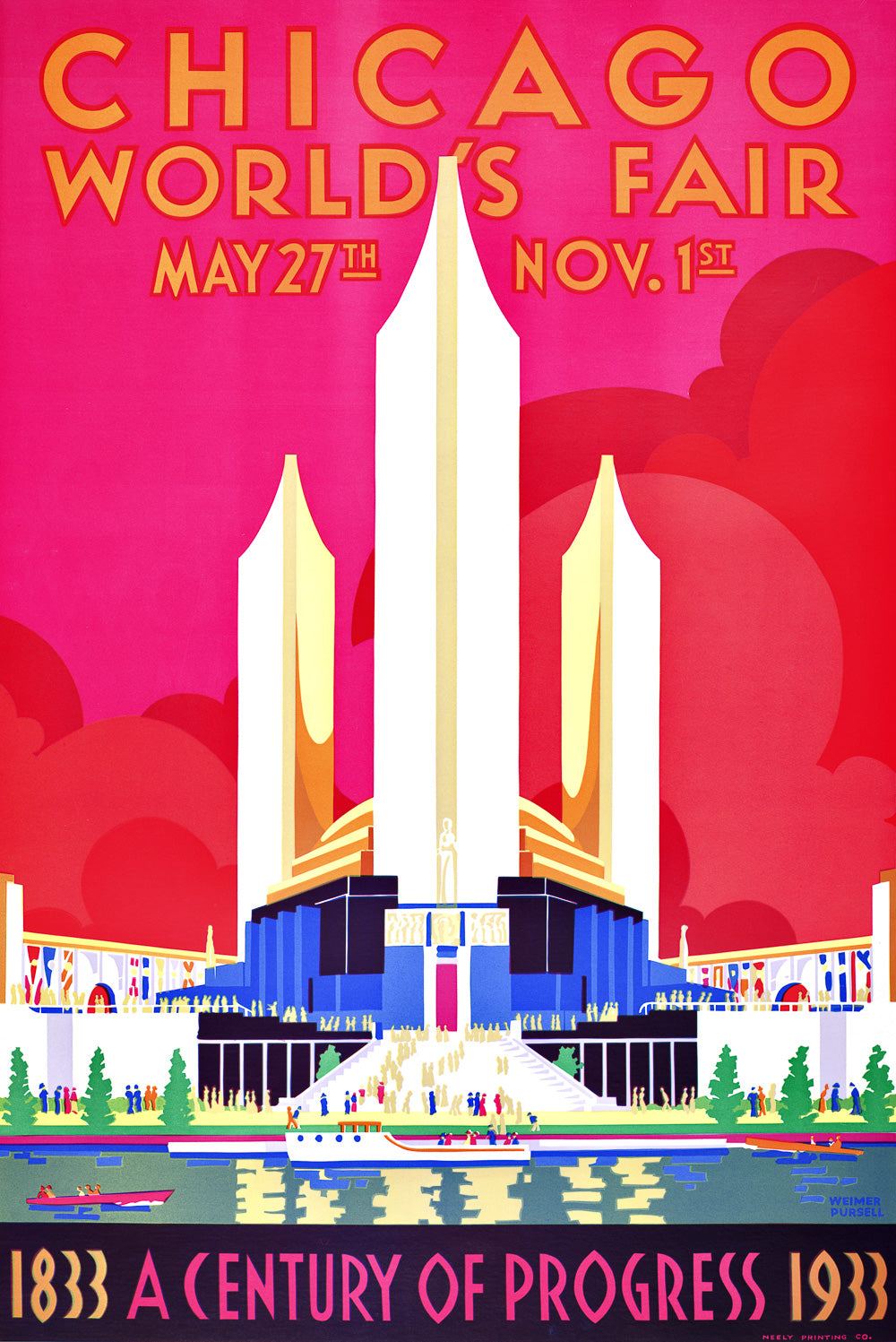 1933 Chicago Worlds Fair Poster – Vintagraph Art