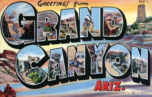 Greetings from Grand Canyon postcard