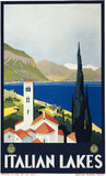 Italian Lakes Vintage Travel Poster
