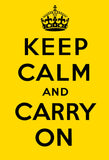 Keep Calm and Carry On (Yellow and Black)