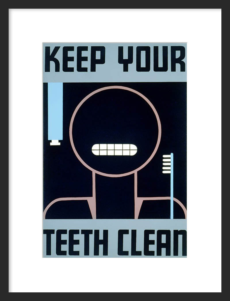 Keep Your Teeth Clean – 1938 WPA Dental Hygiene Poster