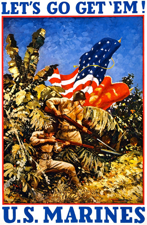 美術品・アンティーク・コレクション Marines Let's Go 1961 レトロ