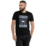 Keep Your Mask on COVID poster men's t-shirt black