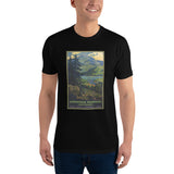 Adirondack Mountains: Lake Placid poster men's black t-shirt