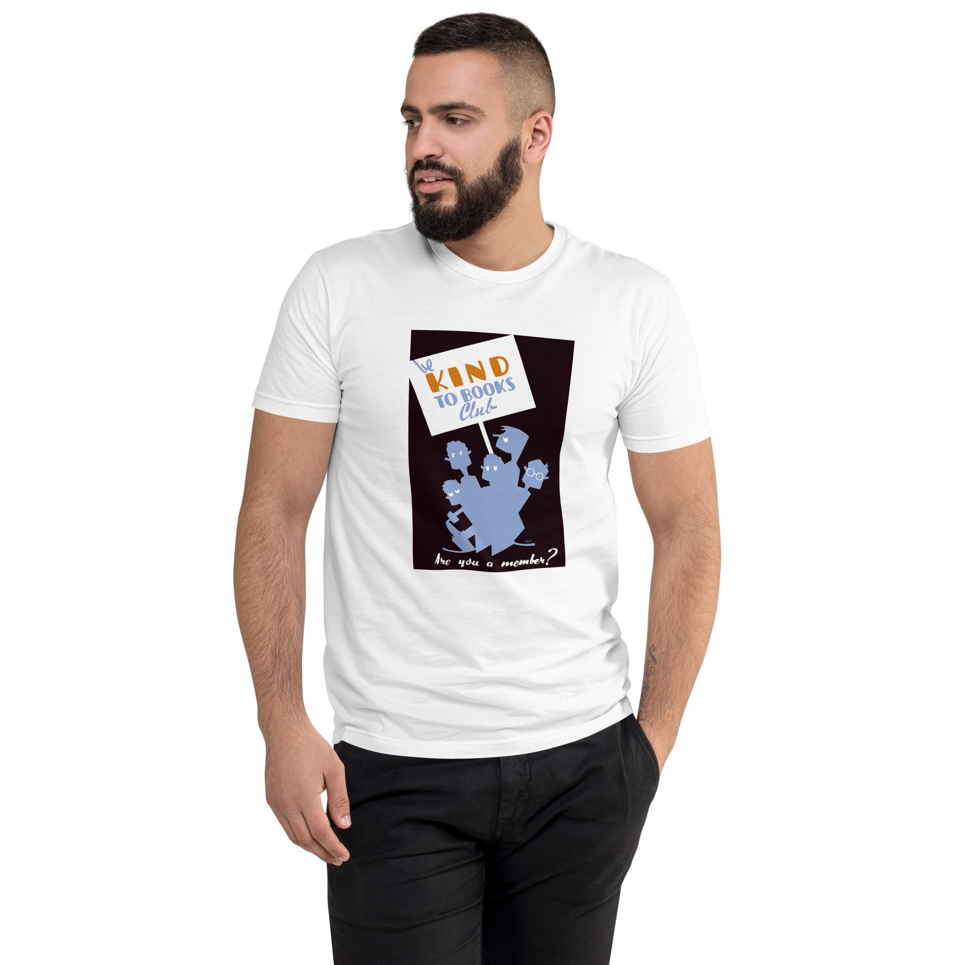 Be Kind to Books Club men's white t-shirt
