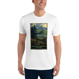 Adirondack Mountains: Lake Placid poster men's white t-shirt