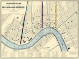 Vintage New Orleans Map, 1945 (Tan)