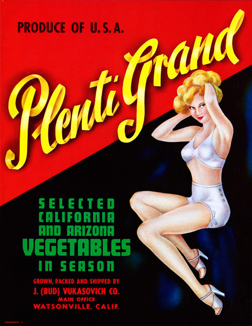 Plenti Grand Vegetables Crate Label