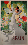 Spanish Garden Vintage Travel Poster