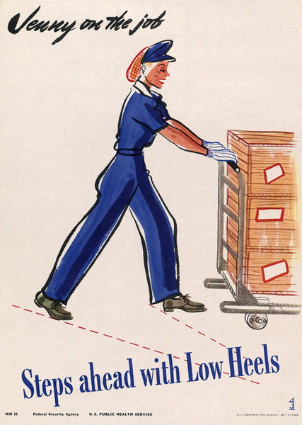 Jenny on the Job Steps Ahead with Low Heels – Vintagraph Art