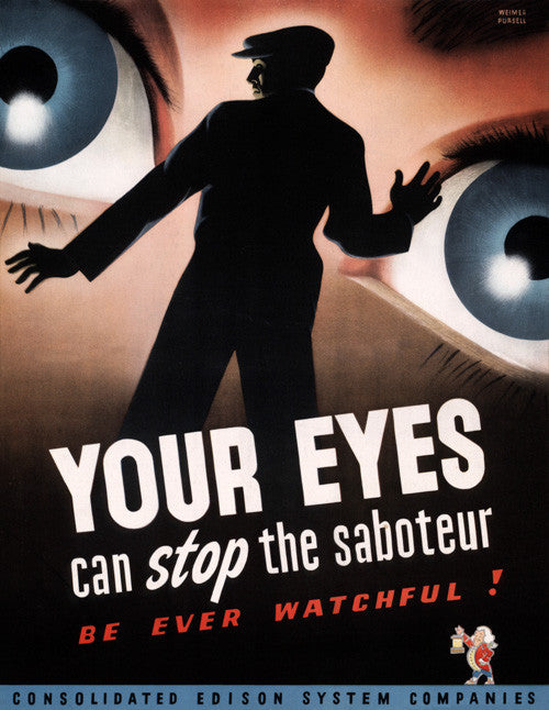 Your Eyes Can Stop the Saboteur – Vintagraph Art