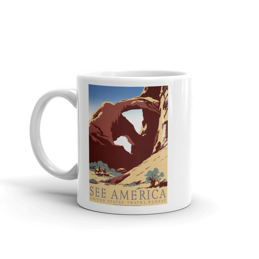 WPA Arches See America Poster coffee mug