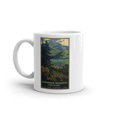 Adirondack Mountains: Lake Placid poster coffee mug