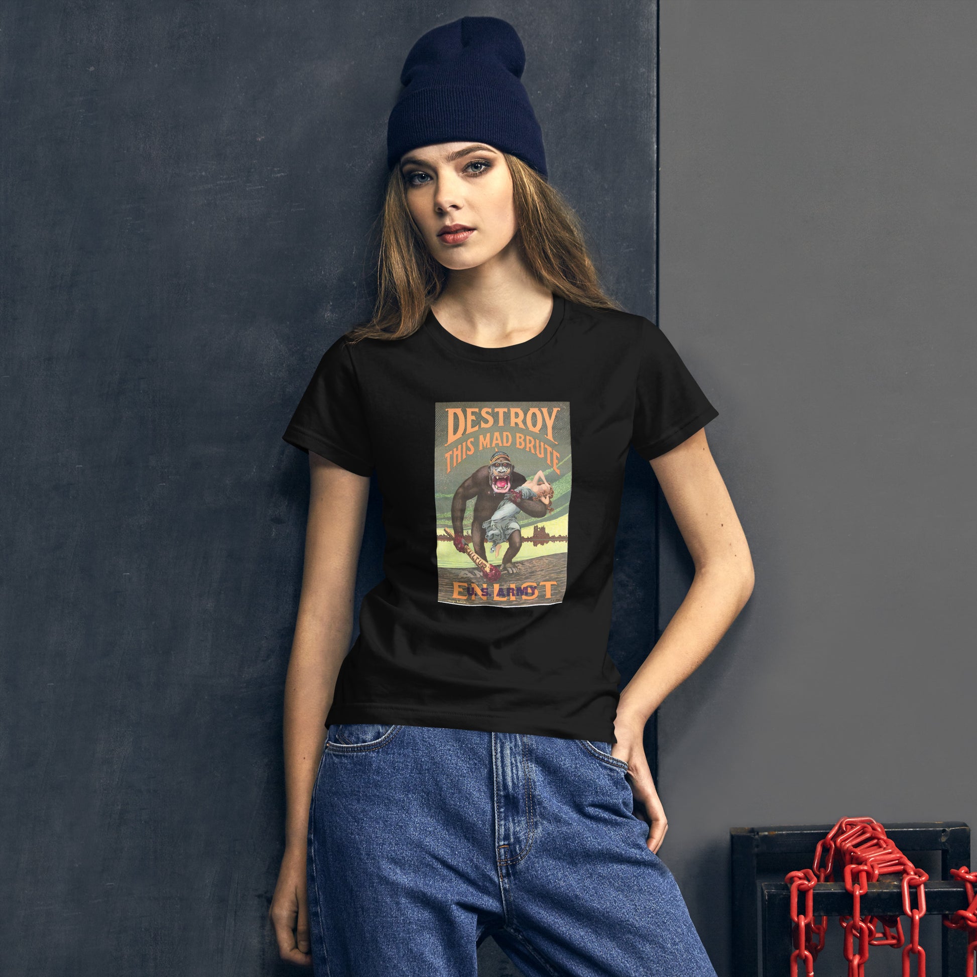 Destroy This Mad Brute women's black t-shirt