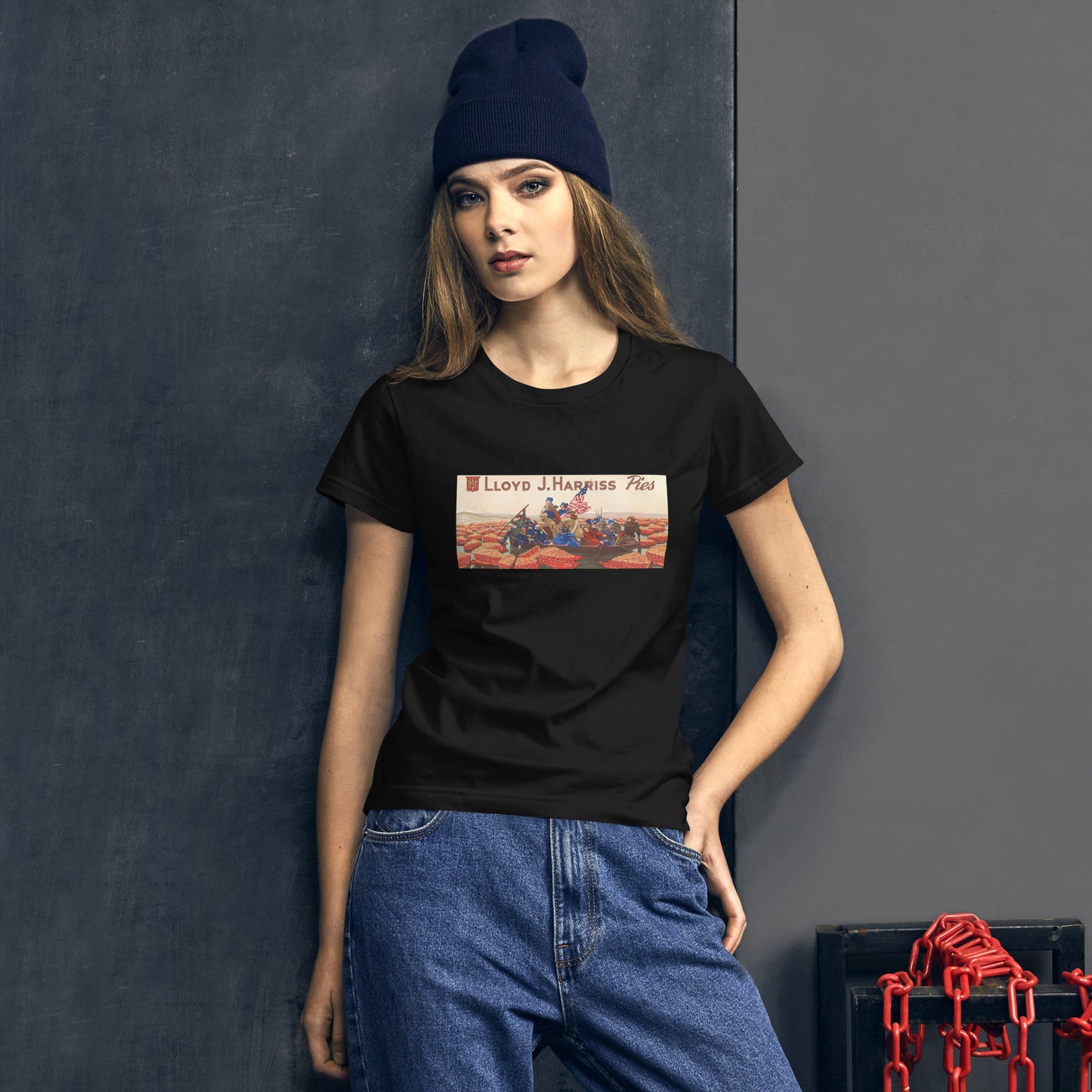 Lloyd J. Harriss Pies poster women's black t-shirt