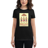 Indian Court: Pueblo Turtle Dancers poster women's black t-shirt