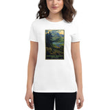 Adirondack Mountains: Lake Placid poster women's white t-shirt