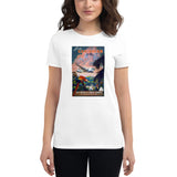 Fly to the Caribbean by Clipper women's white t-shirt
